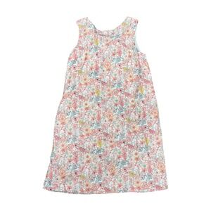 Gabby. Sleeveless Pink Floral Dress Bow Back